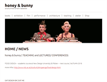 Tablet Screenshot of honeyandbunny.com